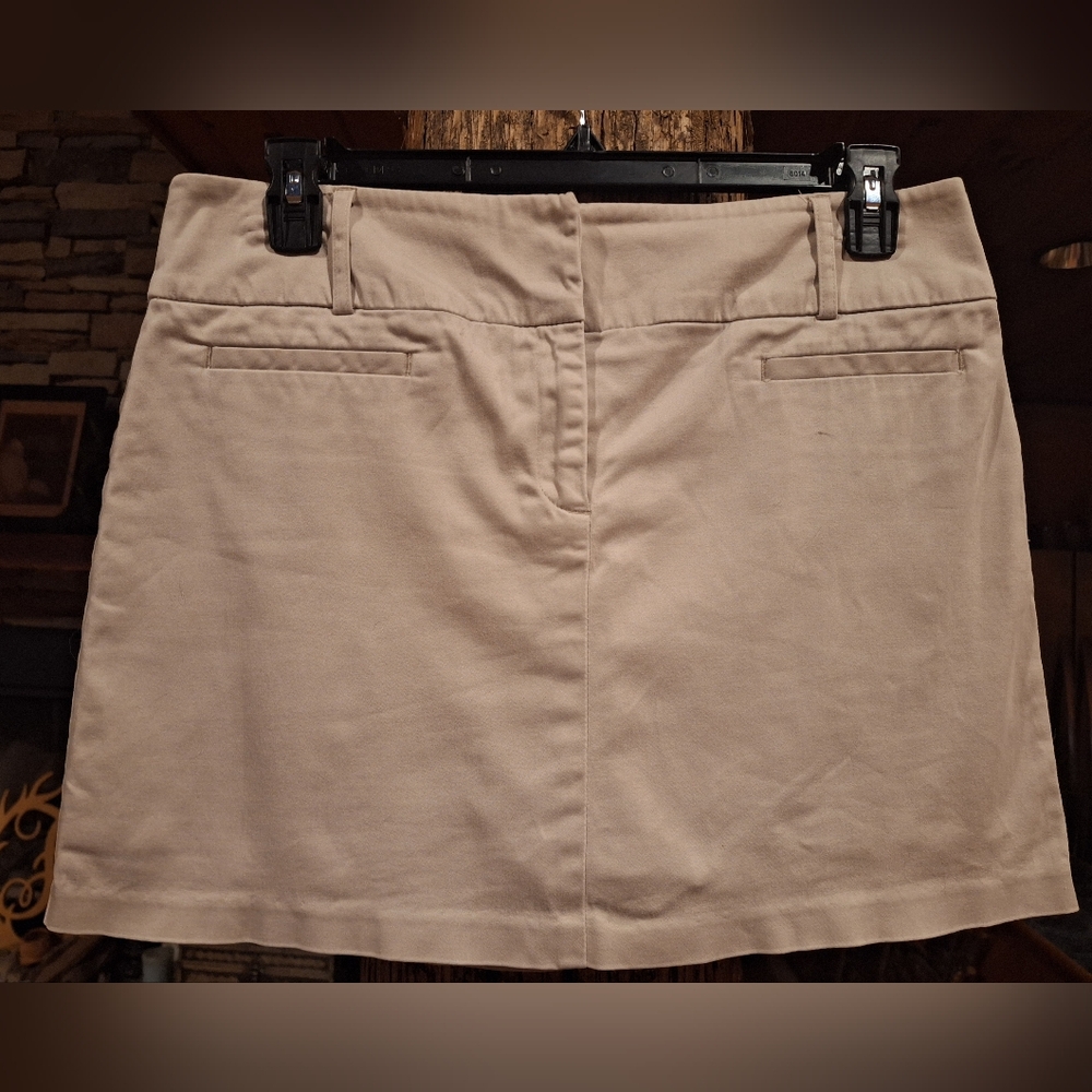 New York & Company Cream Mini Skort Casual Wear